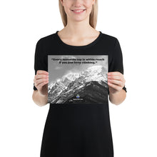Load image into Gallery viewer, Poster - Finlay Quote With Mount Chapin Black &amp; White