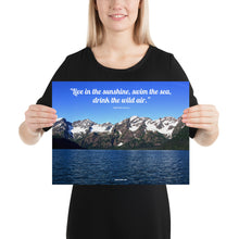 Load image into Gallery viewer, Poster - Live in the sunshine quote by Emerson