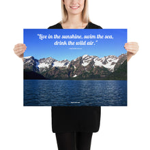 Load image into Gallery viewer, Poster - Live in the sunshine quote by Emerson